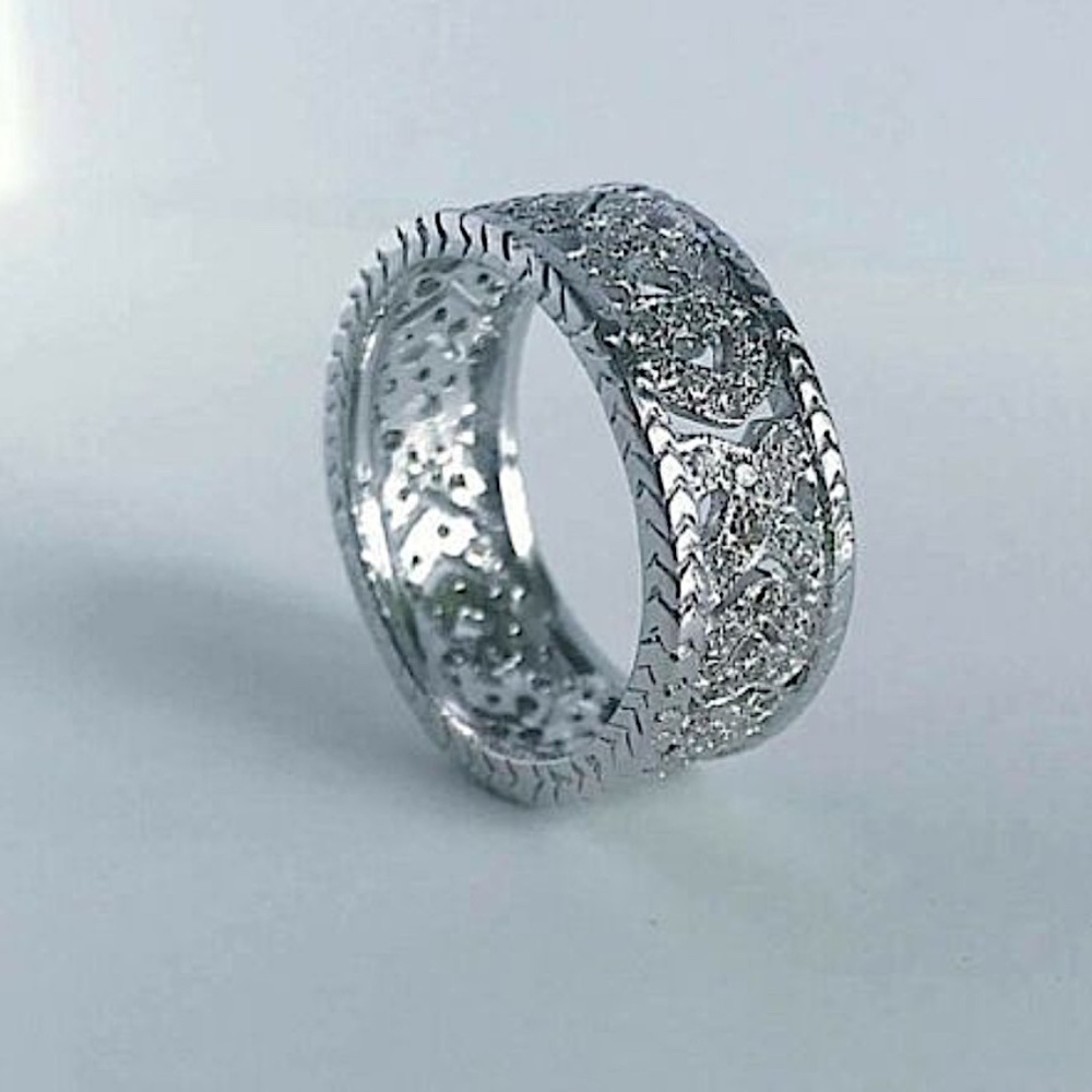 14kt 0.82ct Round Diamond Eternity Wedding Band Ring White Gold